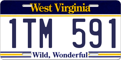 WV license plate 1TM591