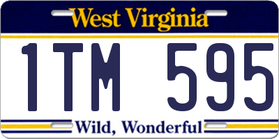 WV license plate 1TM595