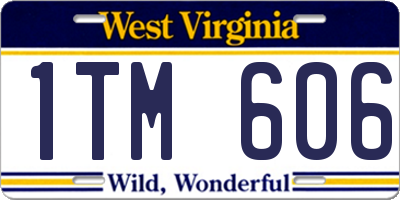 WV license plate 1TM606