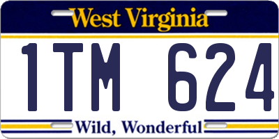 WV license plate 1TM624