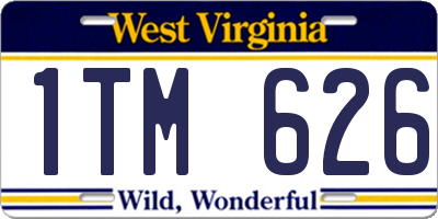 WV license plate 1TM626