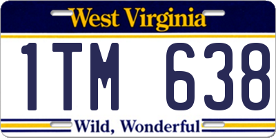 WV license plate 1TM638