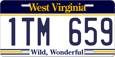 WV license plate 1TM659