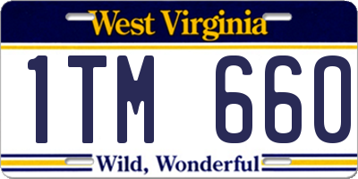 WV license plate 1TM660