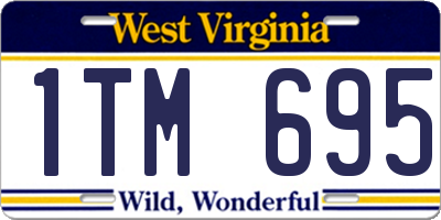 WV license plate 1TM695