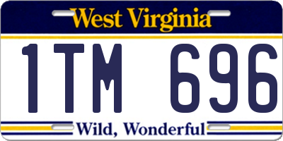 WV license plate 1TM696