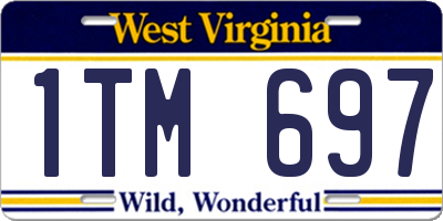 WV license plate 1TM697