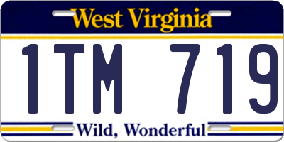 WV license plate 1TM719