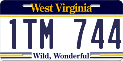 WV license plate 1TM744