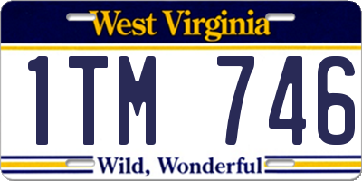 WV license plate 1TM746