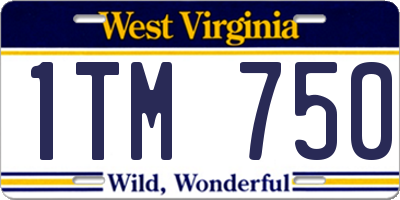 WV license plate 1TM750
