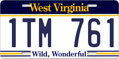 WV license plate 1TM761