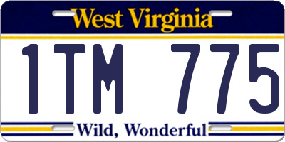 WV license plate 1TM775