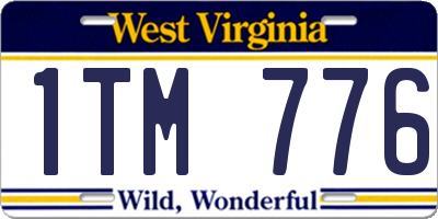 WV license plate 1TM776