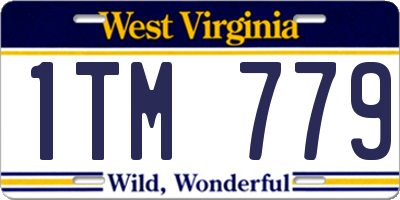 WV license plate 1TM779