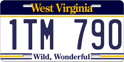 WV license plate 1TM790