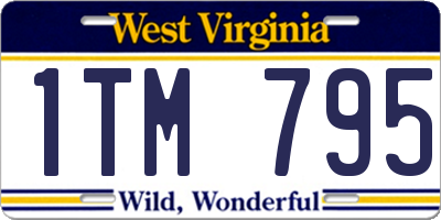 WV license plate 1TM795