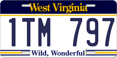 WV license plate 1TM797