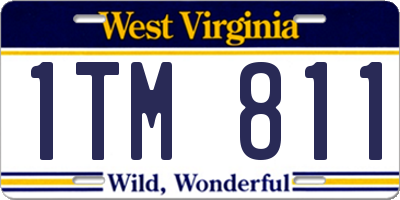 WV license plate 1TM811