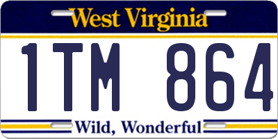 WV license plate 1TM864