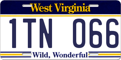 WV license plate 1TN066