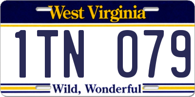 WV license plate 1TN079