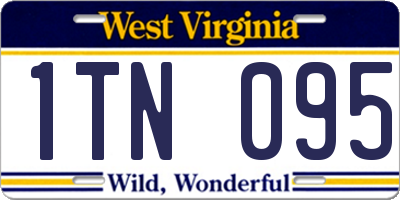 WV license plate 1TN095