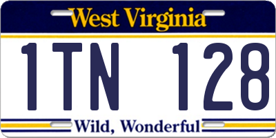 WV license plate 1TN128