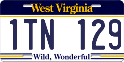 WV license plate 1TN129