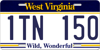 WV license plate 1TN150