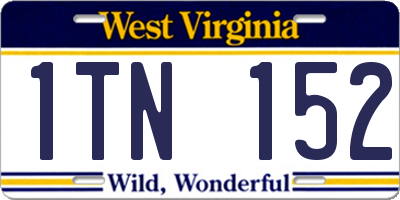 WV license plate 1TN152