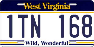 WV license plate 1TN168