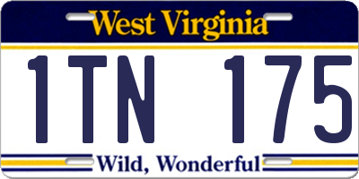 WV license plate 1TN175