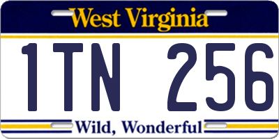 WV license plate 1TN256