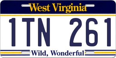 WV license plate 1TN261