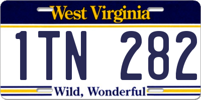 WV license plate 1TN282