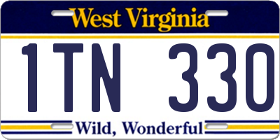WV license plate 1TN330