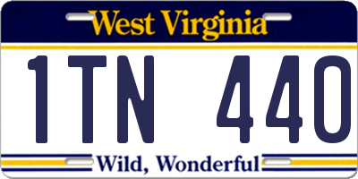 WV license plate 1TN440