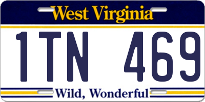 WV license plate 1TN469