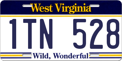 WV license plate 1TN528