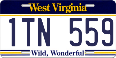 WV license plate 1TN559