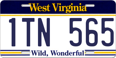 WV license plate 1TN565