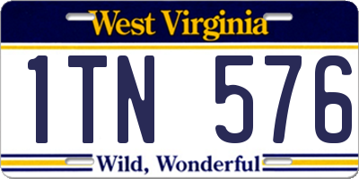 WV license plate 1TN576