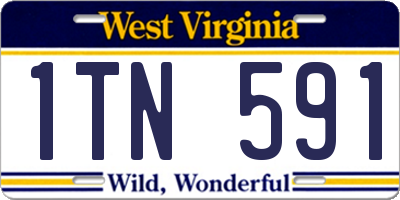 WV license plate 1TN591