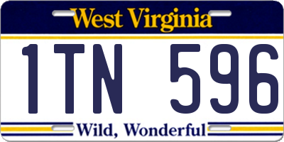 WV license plate 1TN596