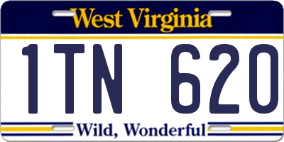 WV license plate 1TN620