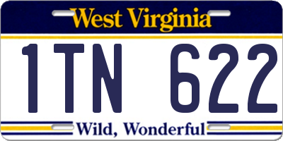 WV license plate 1TN622
