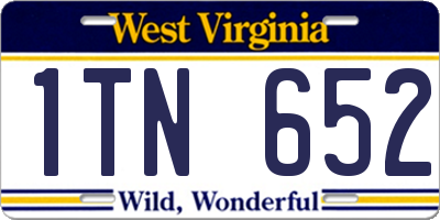 WV license plate 1TN652