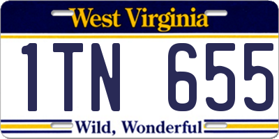 WV license plate 1TN655