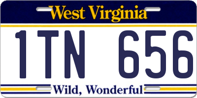 WV license plate 1TN656